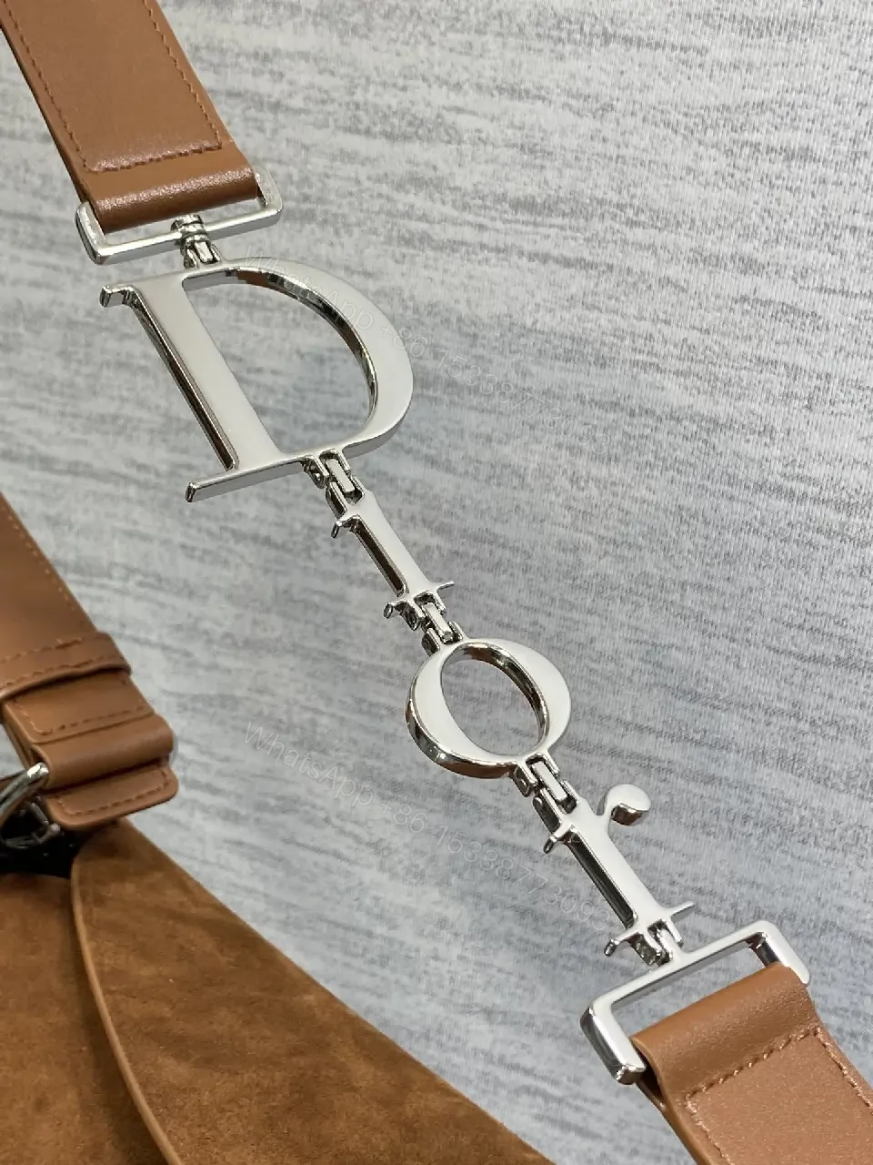 View 4 of Rich Suede Shoulder Bag: Minimalist, Subtle Branding, Crossbody