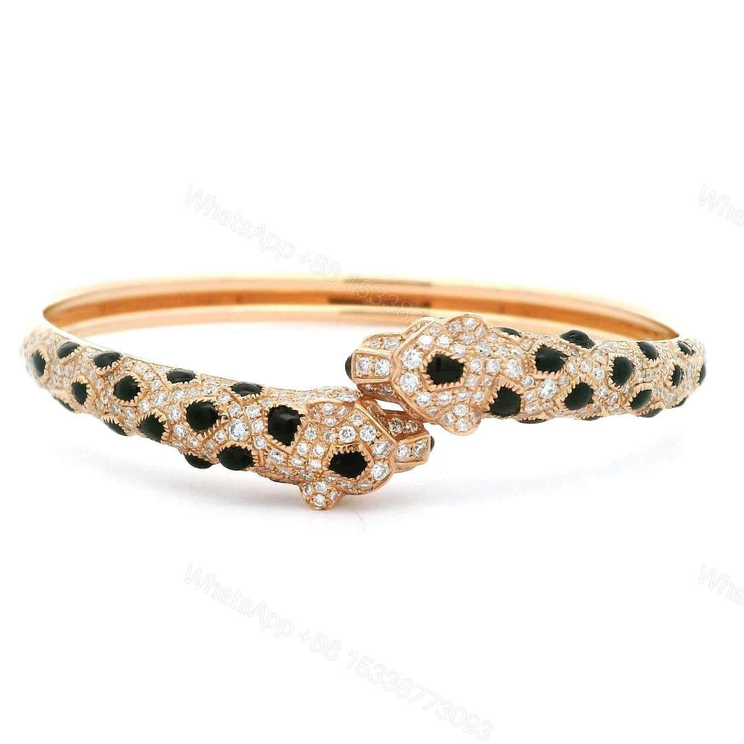 View 3 of 18K Rose Gold Small Model Panthère de Cartier Diamond Bracelet