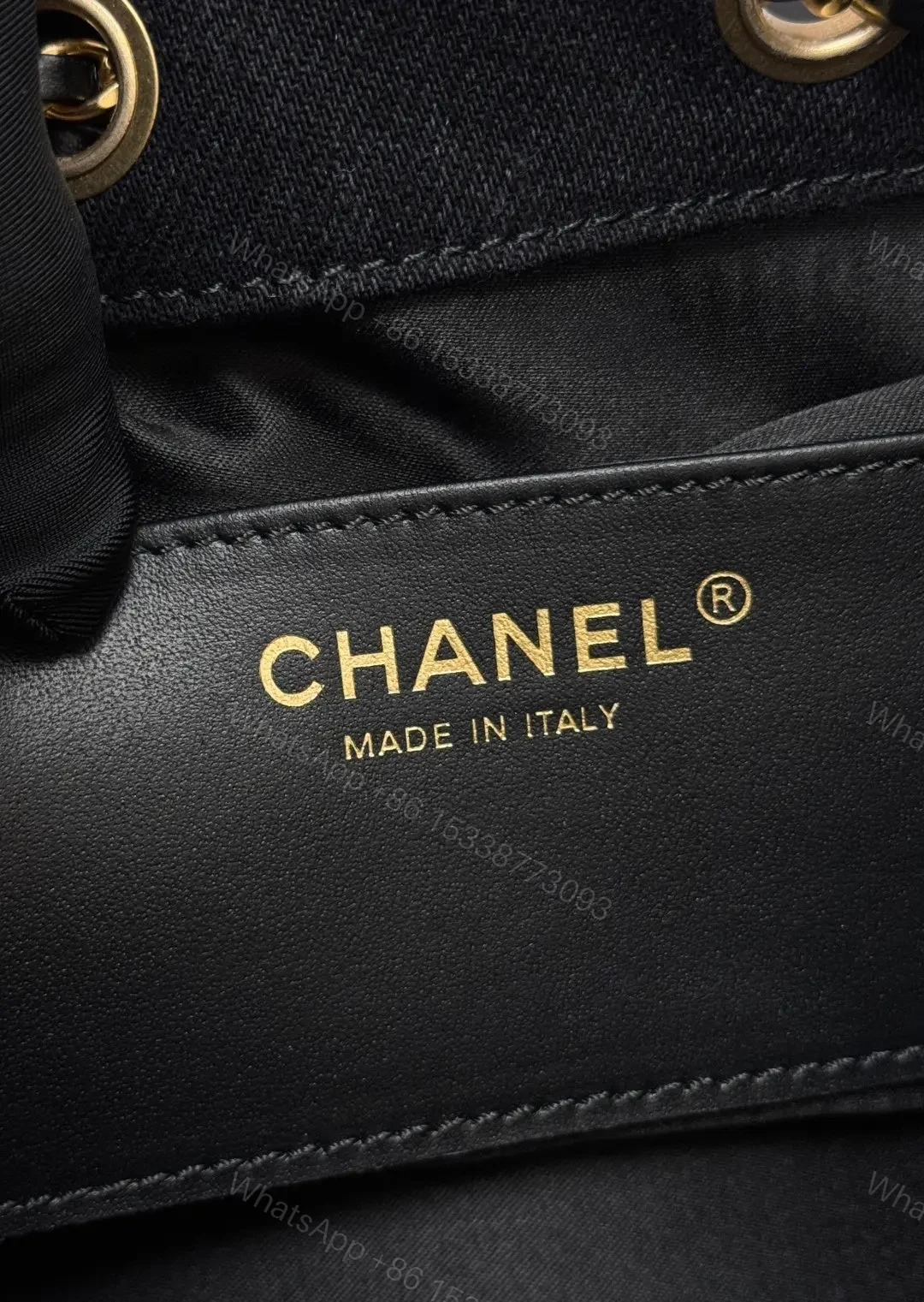 View 9 of CHANEL 25 Small IN BLACK-GRAY DENIM WITH GOLD HARDWARE
