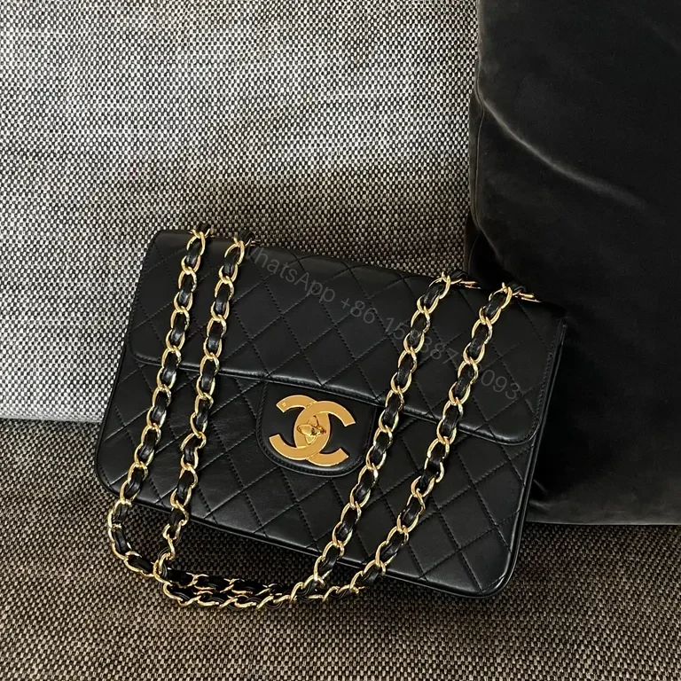 View 7 of Chic Quilted Crossbody Bag with Gold Chain Straps