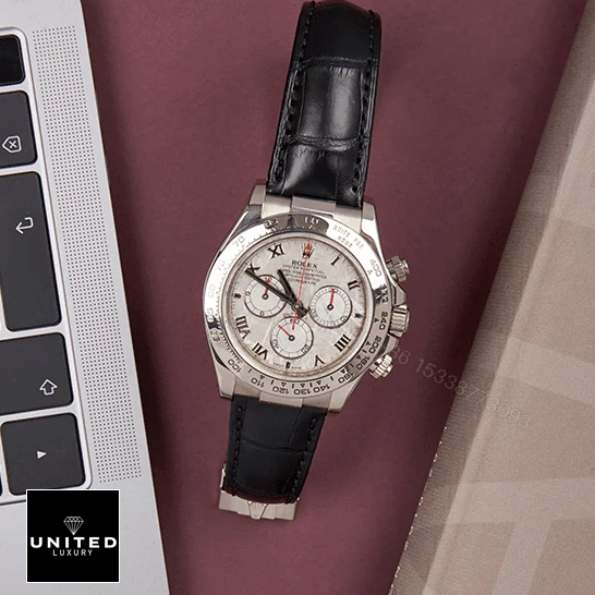 View 10 of Rolex Daytona 116519 White Roman Dial Replica