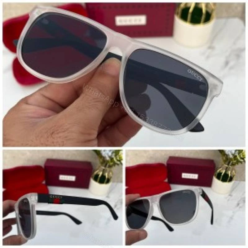 View 2 of First Copy Gucci Transparent 3016 White Black Sunglasses