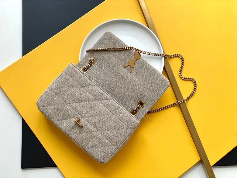 View 3 of Saint Laurent Medium Jamie Carré Rive Gauche Bag ‘Beige’