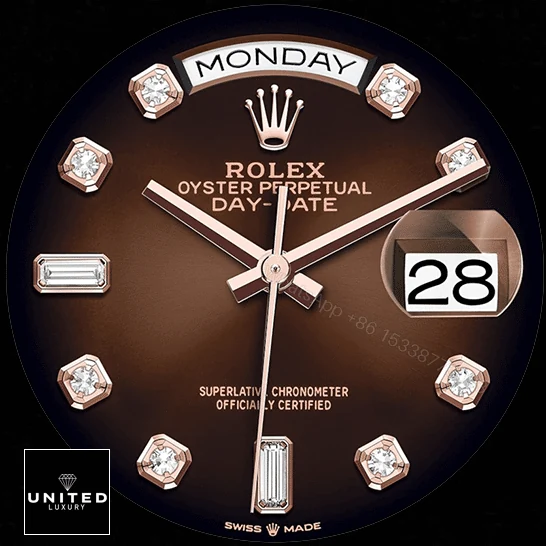 View 6 of Rolex Day-Date 128235-0037 Brown Ombre Dial Replica