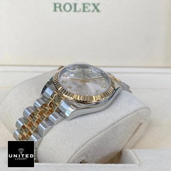 View 7 of Rolex Datejust 16233 Steel Gold Mother of Pearl Replica