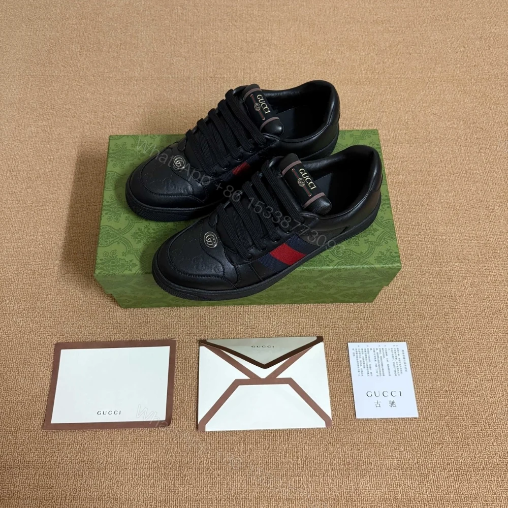 View 8 of Gucci Men Screener Sneaker Black