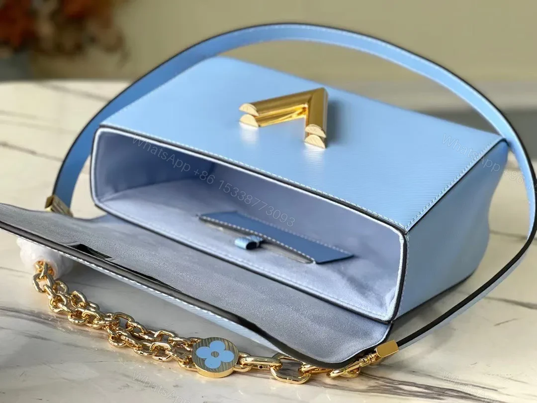 View 6 of Louis Vuitton LV Twist Like Auth Woman’s Blue Handbags 24cm