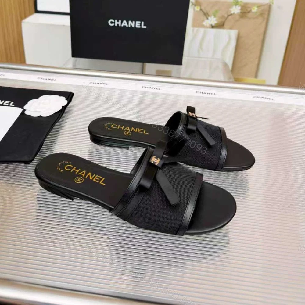 View 3 of Chanel Mules Mesh Black