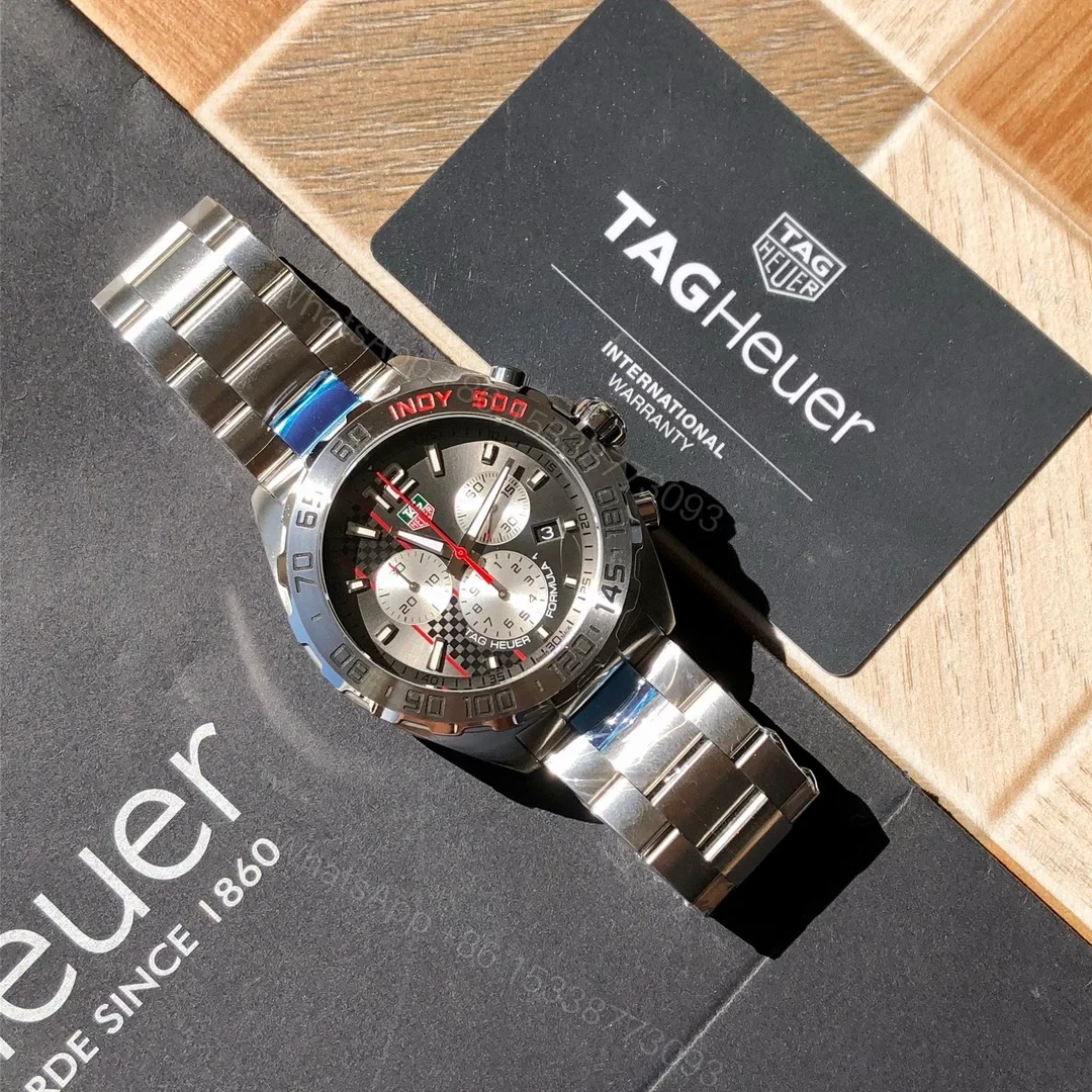 View 4 of TAG Heuer Formula 1 Quartz Chronograph 42 Stainless Steel Indy 500 Bracelet CAU1113.BA0858