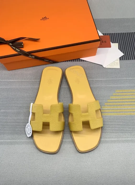 Butter Yellow Calfskin Oran Slide - Luxe Minimal Sandal — view 1