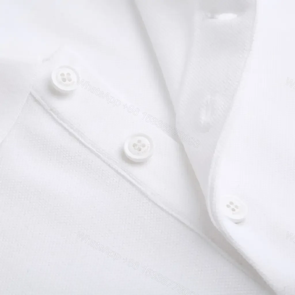 View 2 of White Cotton Polo Relaxed Fit with Burberry Check Trim Polo Shirt