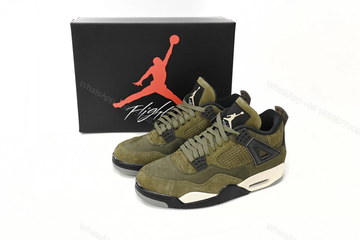 View 2 of Air Jordan 4 Retro Craft Medium Olive FB9927-200