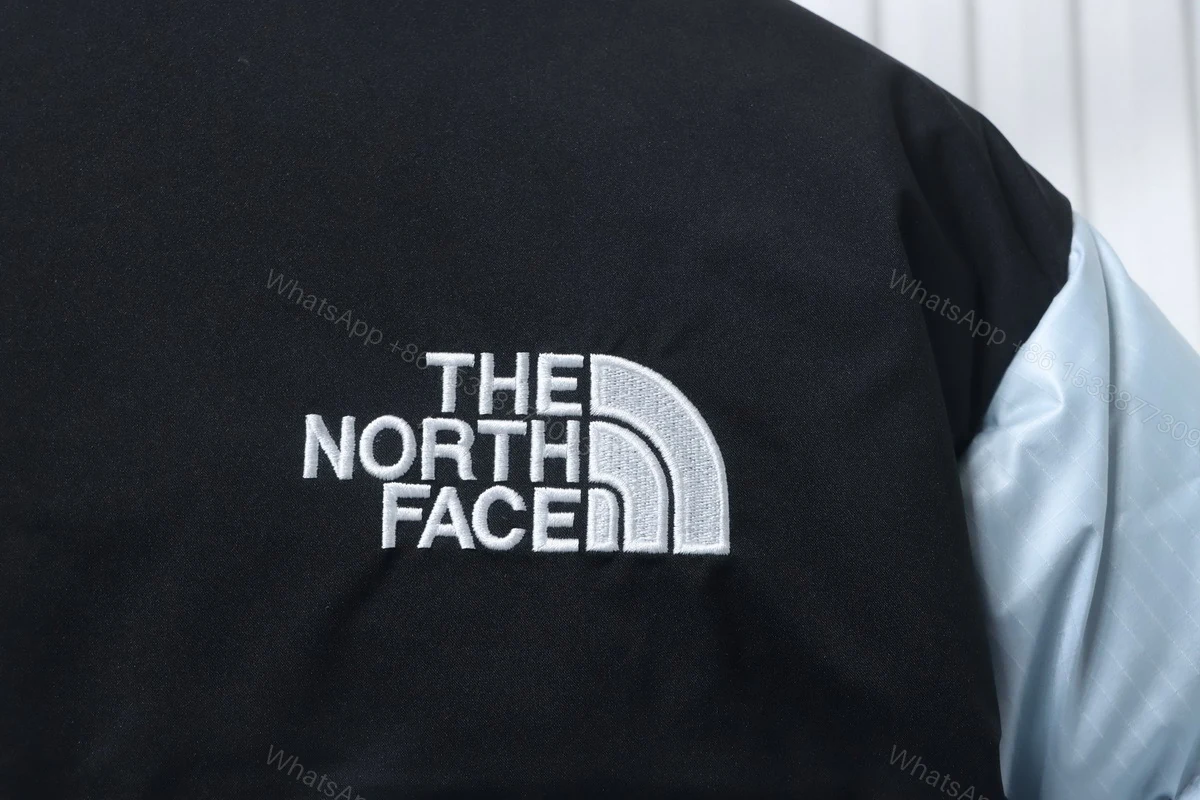 View 6 of TheNorthFace Large checkered down jacket 'Blue Black'