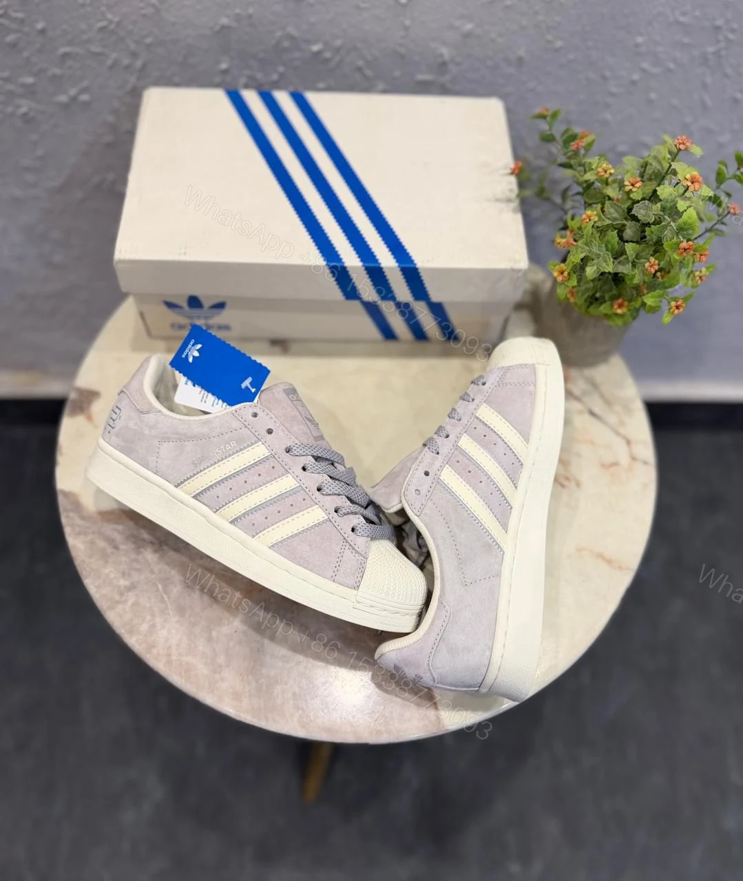 View 4 of FIRST COPY ADIDAS ORIGINALS SUPERSTAR REIGNING CHAMP LIGHT GREY SHOES