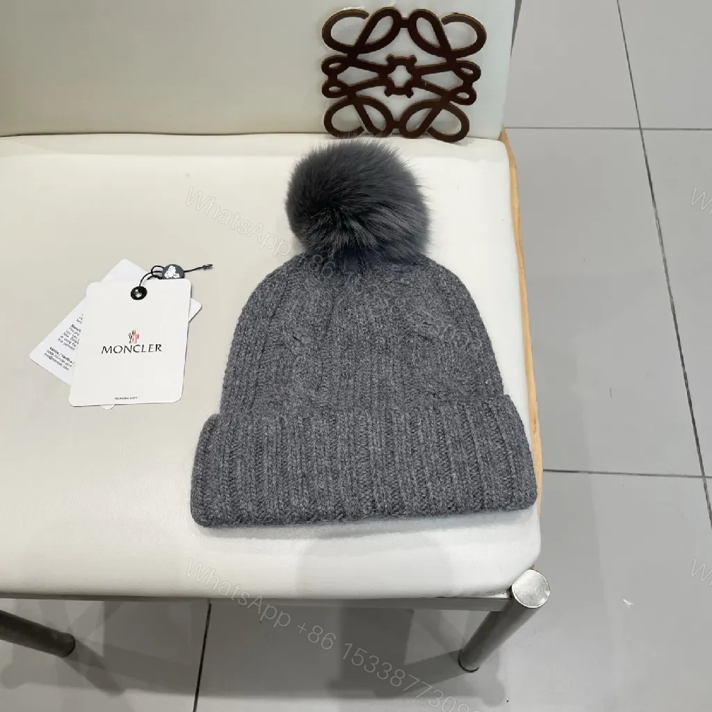View 4 of Cozy Knit Beanie with Pom, Premium Warmth, Foldable Cuff