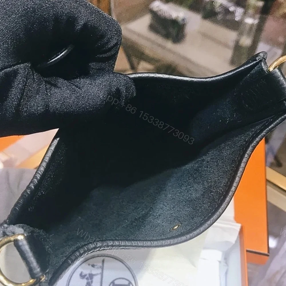 View 3 of Hermes Evelyne Amazone Bag Noir 17cm H069426CKAV