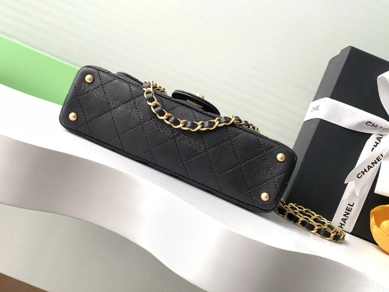 View 3 of Quilted Black Calfskin Flap Bag — Luxury Crossbody/Top-Handle