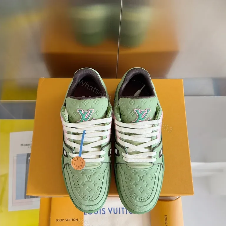 Mint LV Terra-Luxe Sneakers - Luxe Casual High-Tops — view 1