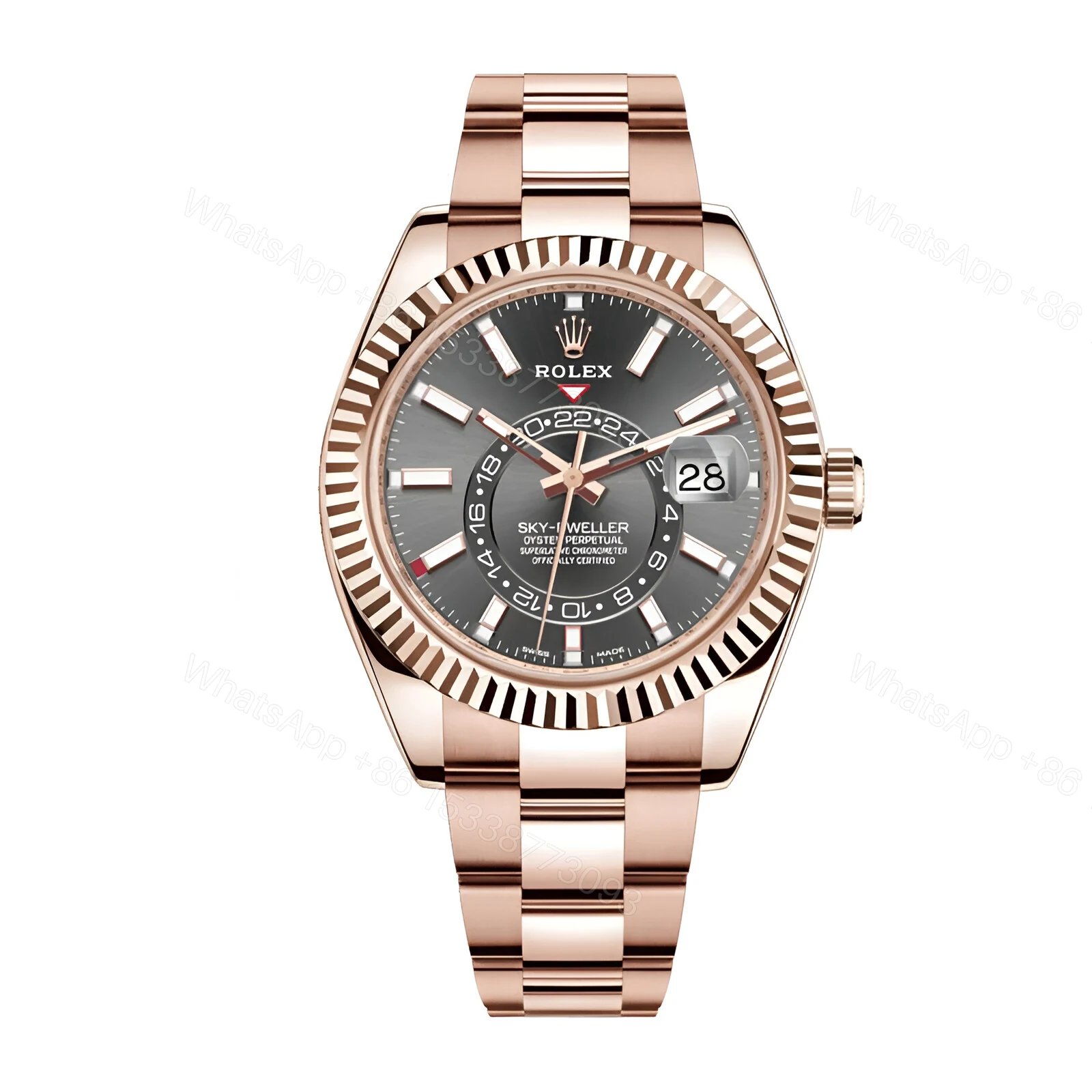 Rolex Sky-Dweller 326935-0007 SRO Automatic Everose Rhodium Dial Oyster Replica — view 1