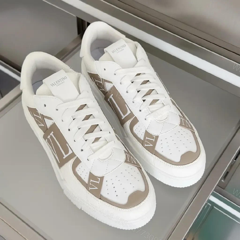 View 9 of White Leather Luxe Trainer: Subtle Designer-Influenced Accents