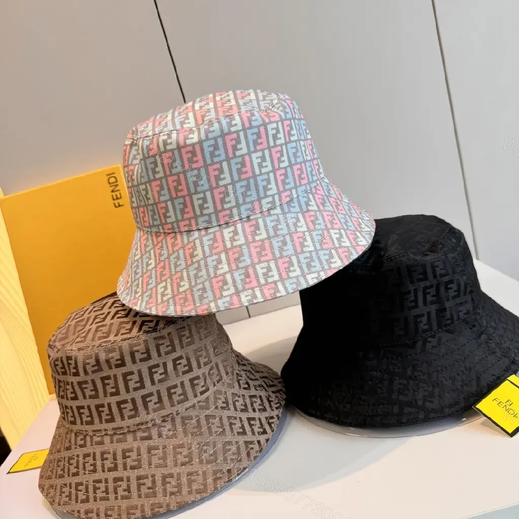 View 3 of Beige/Brown Quilted FF Pattern Bucket Hat with Brim