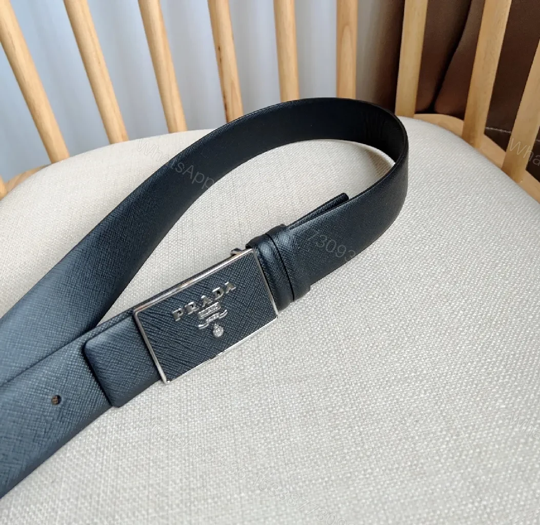 View 5 of Refined Black Leather Belt with Silver Plaque – Luxury Everydaybelt