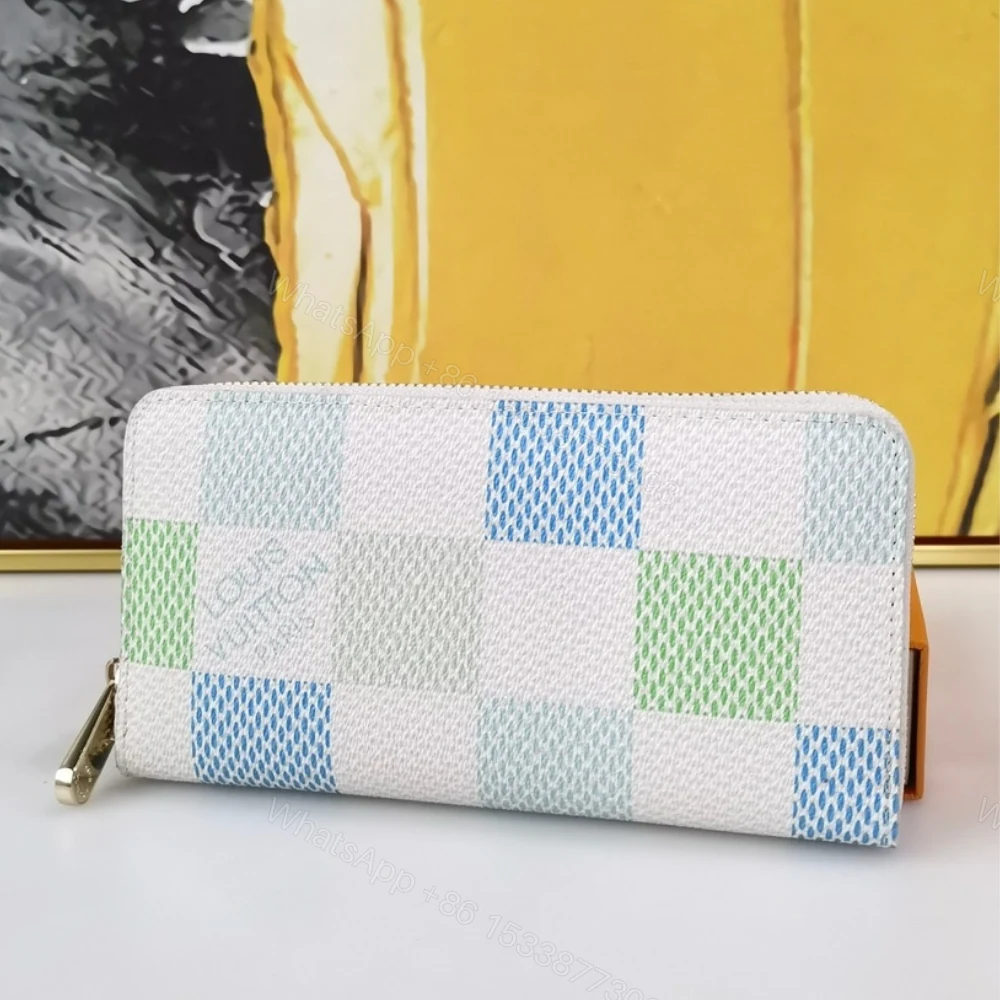 View 2 of LOUIS VUITTON ZIPPY WALLET IN DAMIER CANVAS GREEN 19.5CM