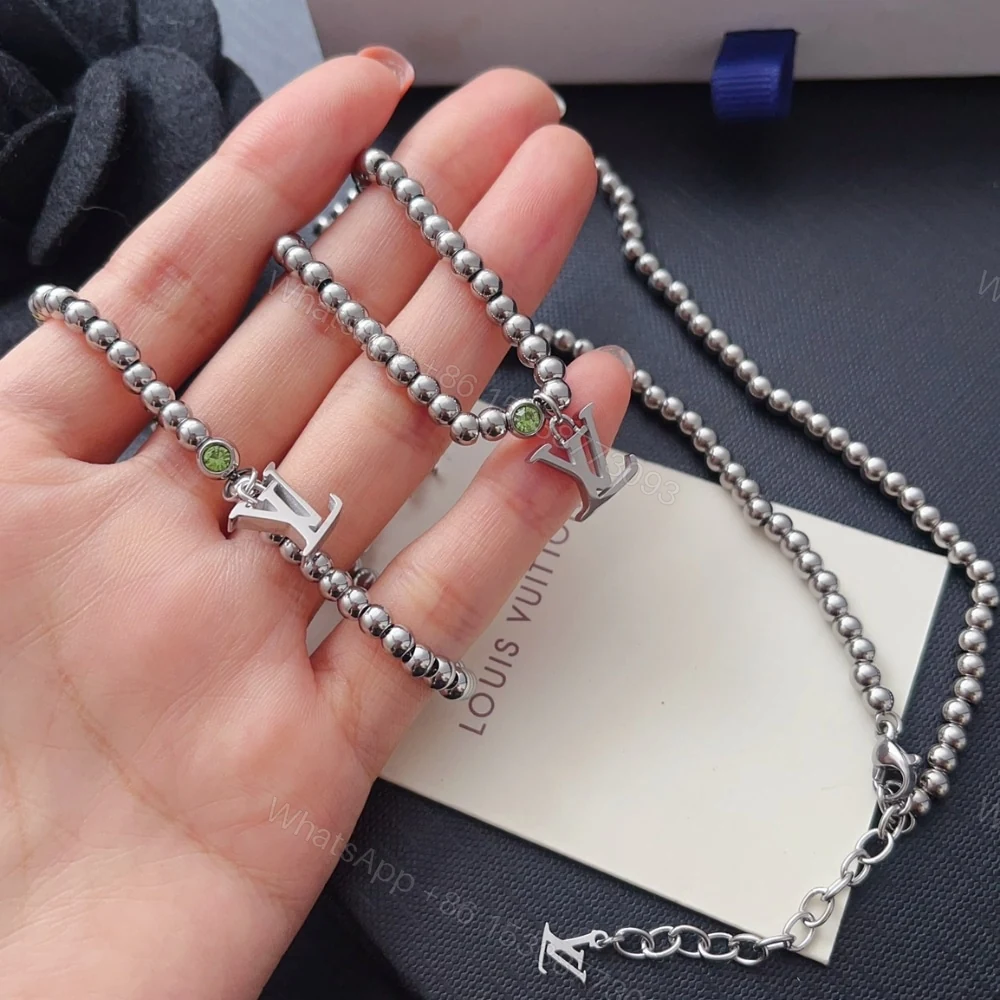 View 5 of LOUIS VUITTON NANO BEADS NECKLACE IN SILVER TONE