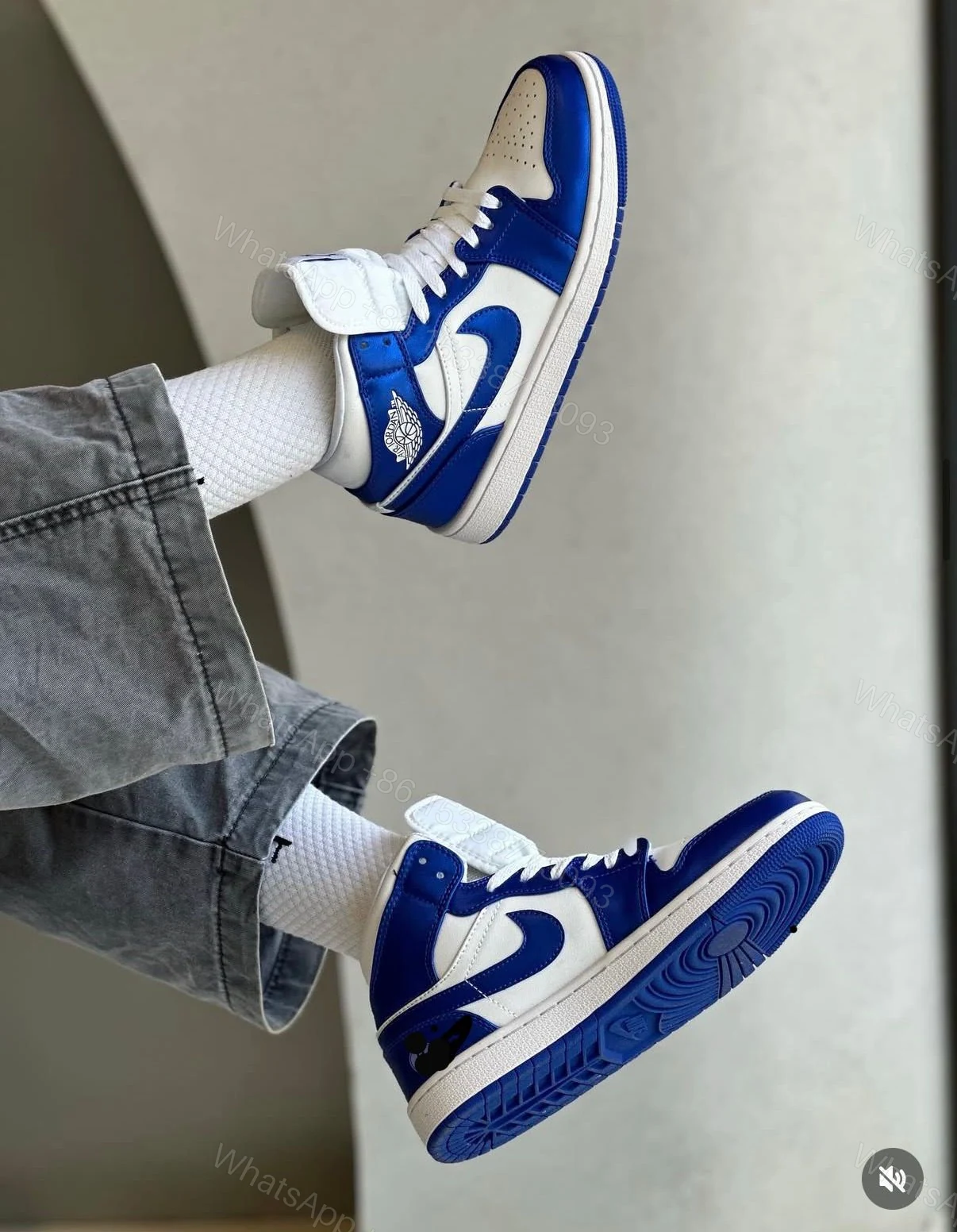 View 3 of First Copy Air Jordan 1 Mid Royal