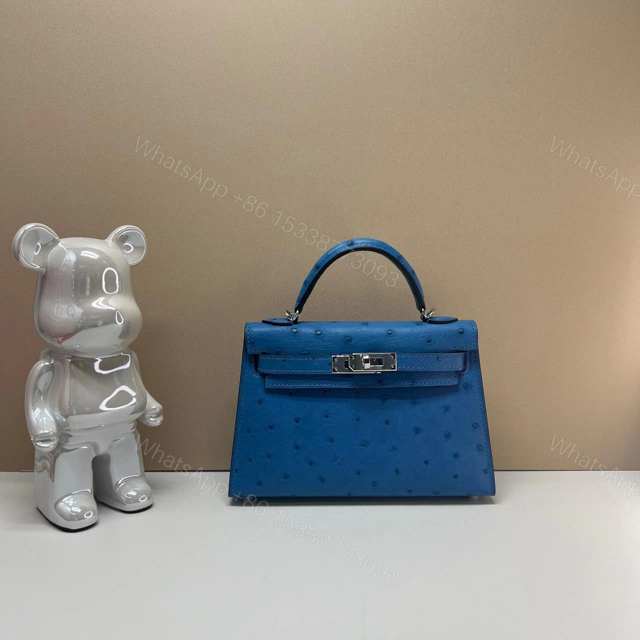 View 3 of HERMÈS Mini Kelly Ostrich