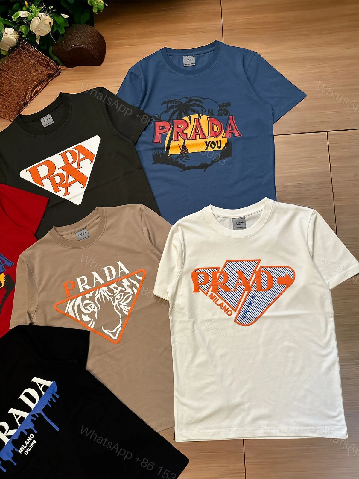 View 2 of FIRST COPY PRADA EXCLUSIVE COTTON LYCRA CREWS T-SHIRT
