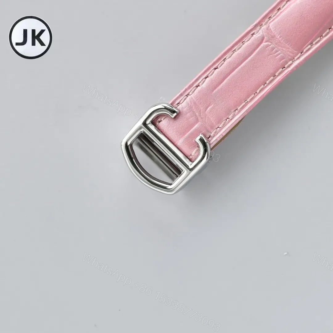 View 3 of Cartier CLE DE Cartier Pink Leather Strap Automatic Watch