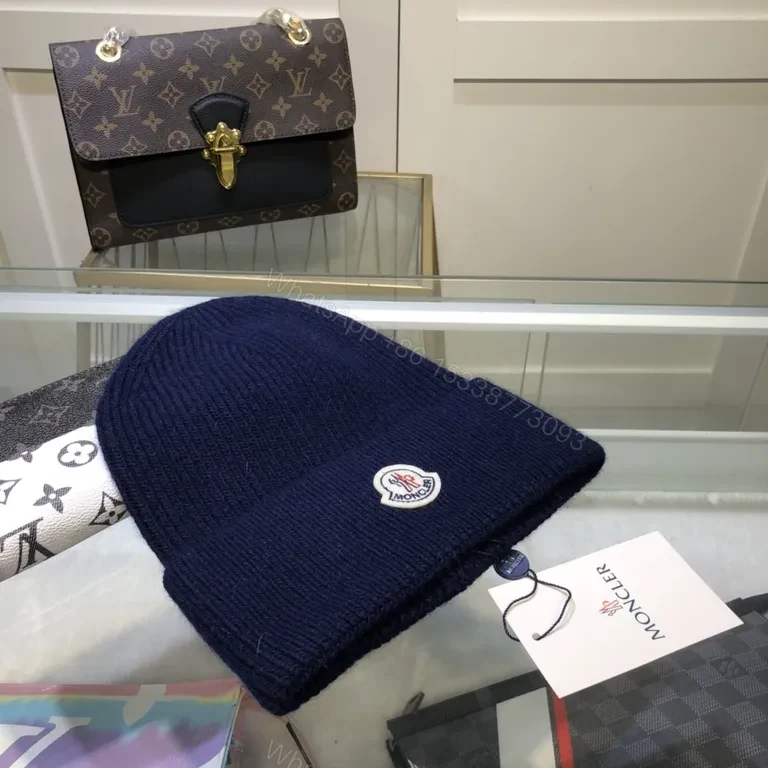View 7 of Beige Moncler Knit Beanie: Subtle Warmth, Refined Silhouette