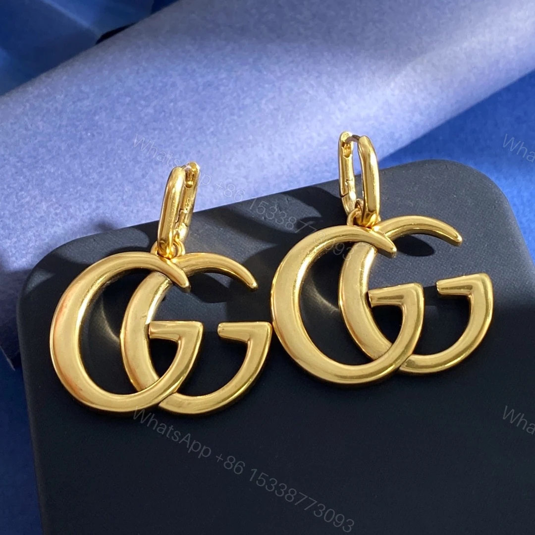 View 2 of Gucci GG Marmont Earrings Gold 863859 I4600 0912