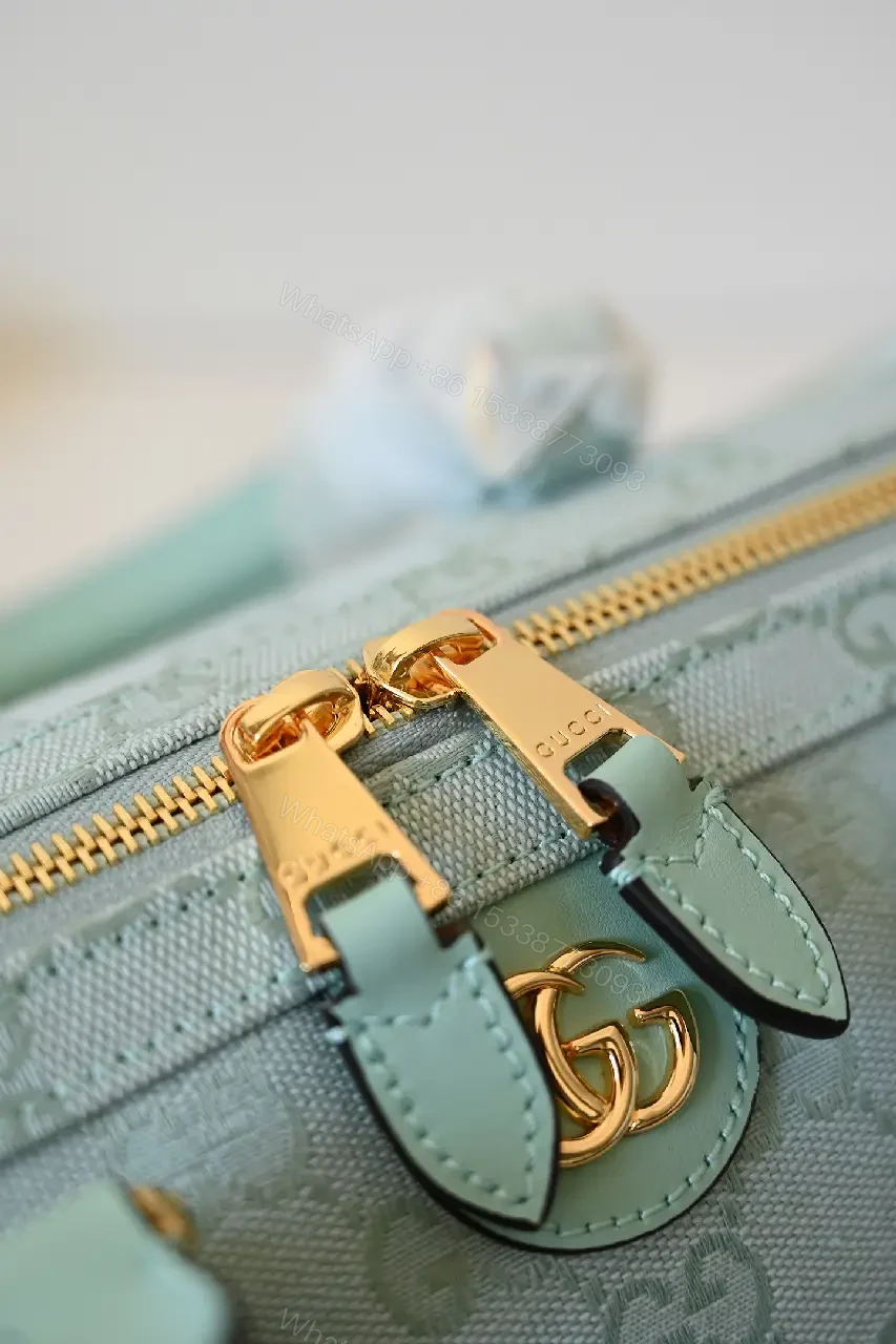 View 9 of Soft Mint GG Weekender Bag: Luxe Travel Carryall