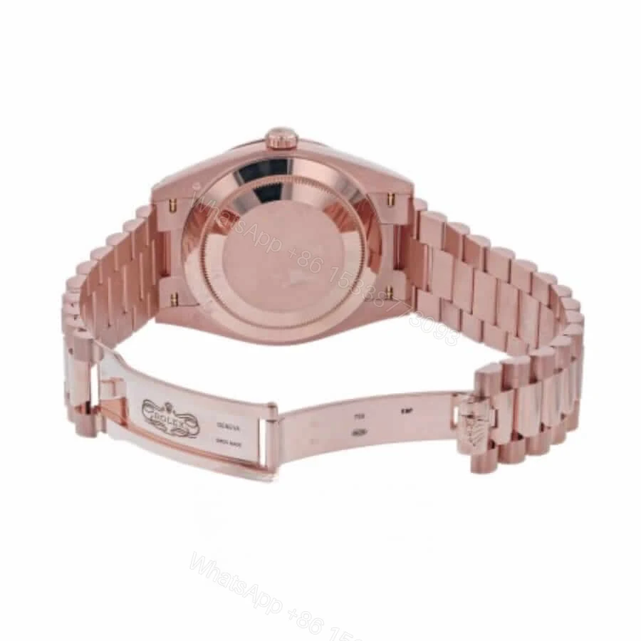 View 2 of Rolex Day-Date 228345RBR Super Clone : 40mm Everose Gold Diamond Roman Bezel President