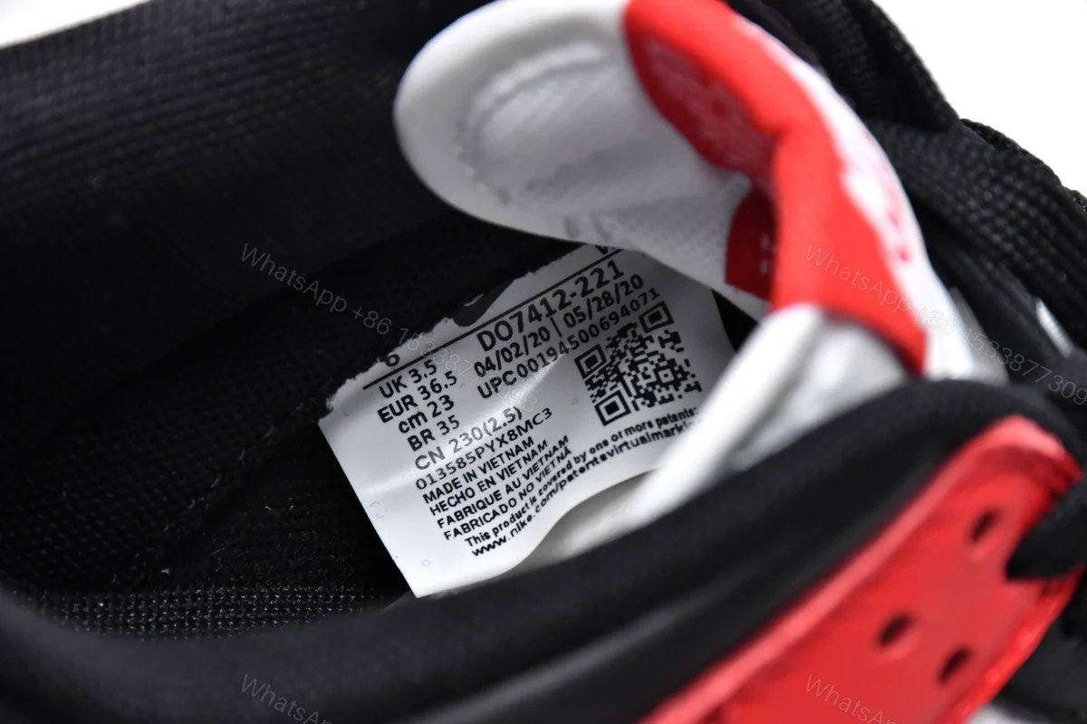 View 9 of Nike Dunk Low Black Red DO7412-221