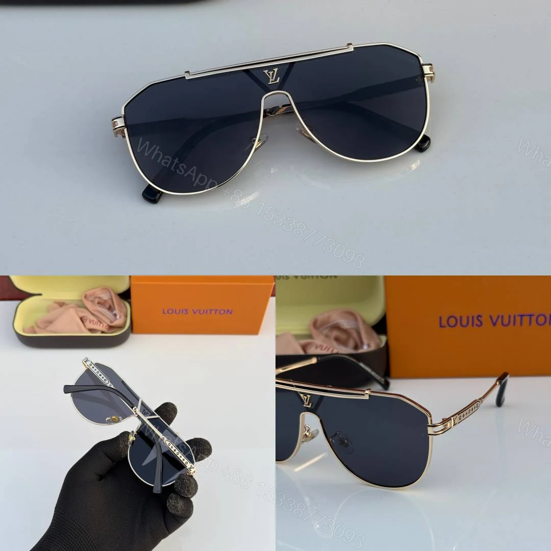View 2 of First Copy Louis Vuitton Gold Aviator Frame Men’s Sunglasses