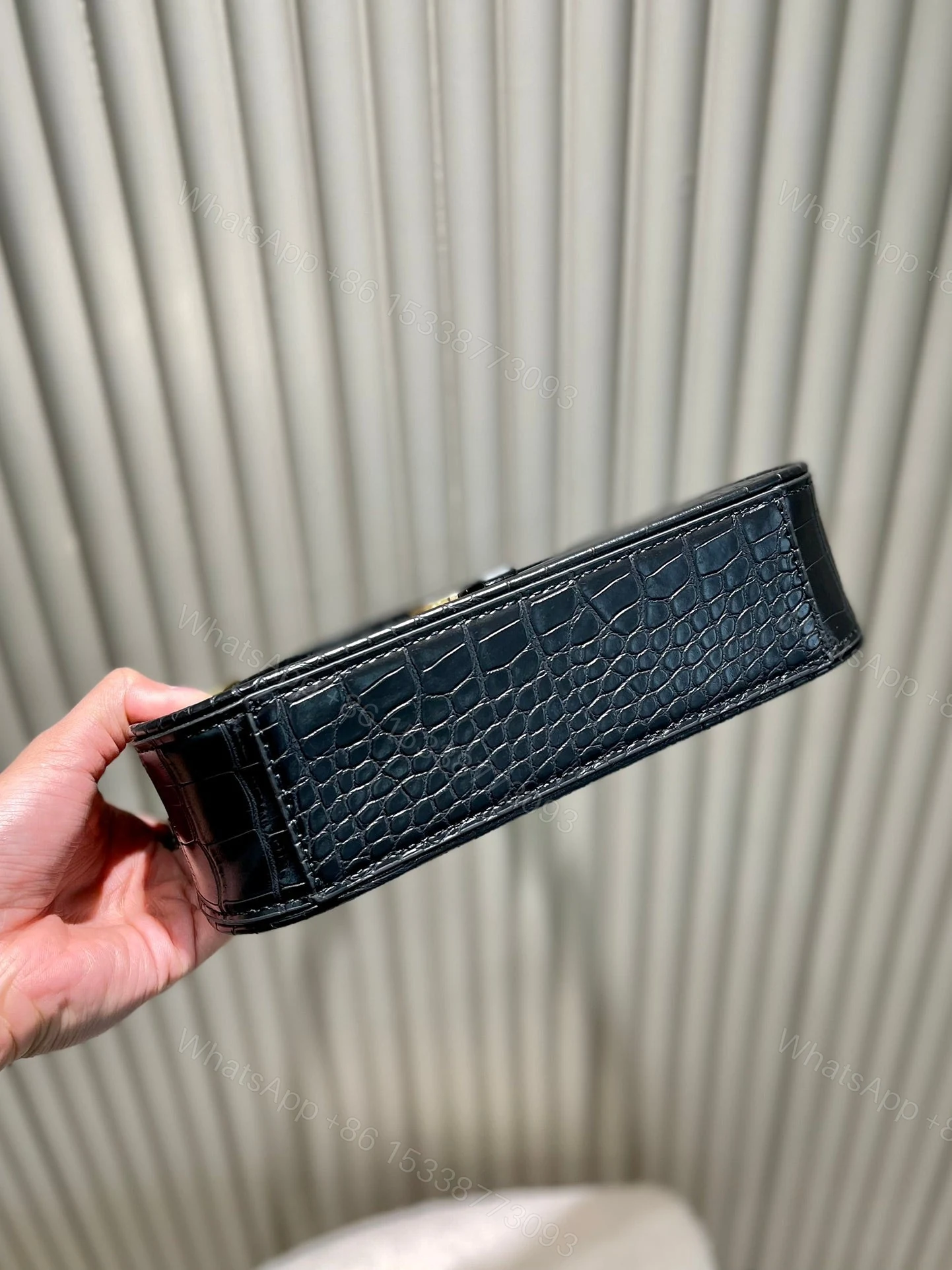 View 5 of Ysl Hobo Bag Crocodile Embossed