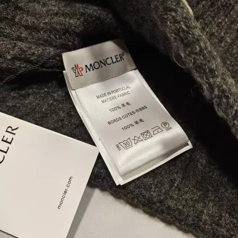 View 4 of Cozy Wool-Blend Beanie with Signature Patch â€” Textured Warmth