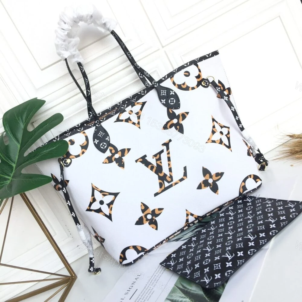 View 2 of Louis Vuitton Neverfull Monogram Giant Jungle MM White Havana 31Cm M44716