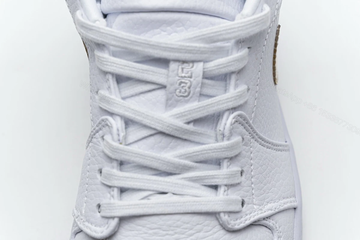 View 7 of Air Jordan 1 Low White Metallic Gold (W) CZ4776-100
