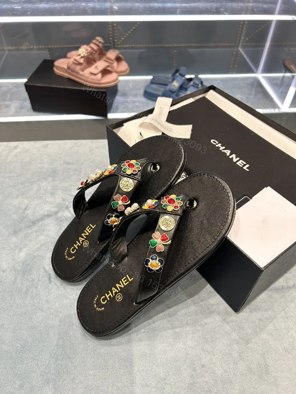 View 4 of Embellished Sandals: Luxe Casual Comfort Slides