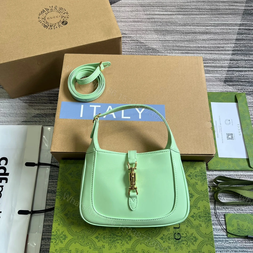GG JACKIE MINI 19 SHOULDER BAG IN LIGHT GREEN CALFSKIN — view 1