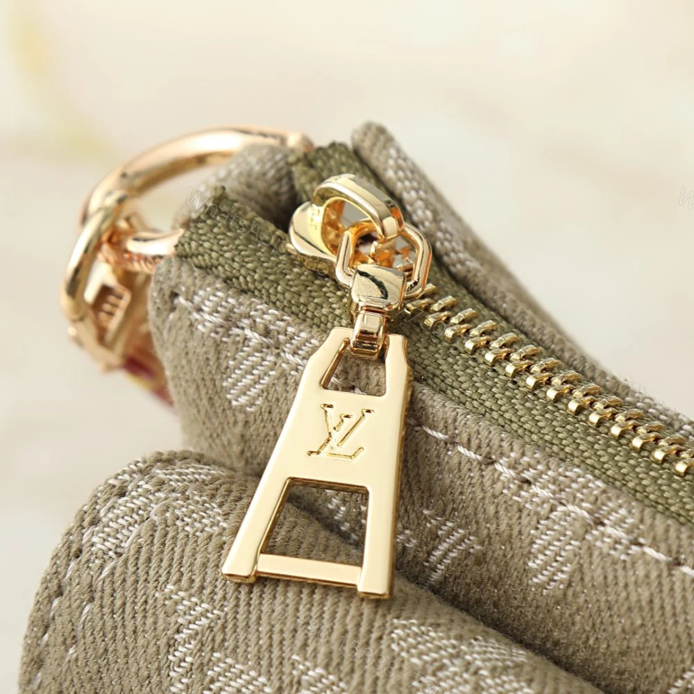 View 7 of Louis Vuitton Pochette Accessoire Cargo Khaki Denim 23cm