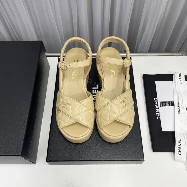 View 7 of Chanel-Style Quilted Sandals: Lux Comfort Elevation