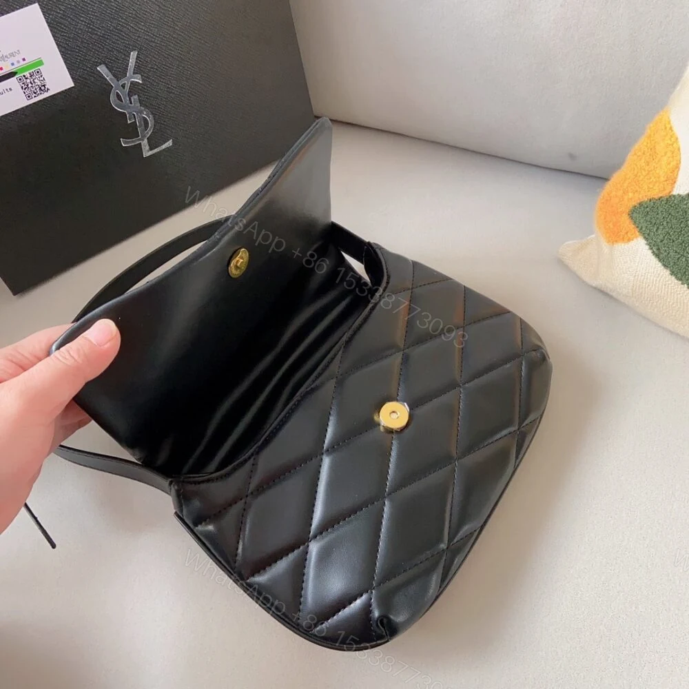 View 8 of Saint Laurent Le 57 Quilted Shoulder Bag Black 21Cm