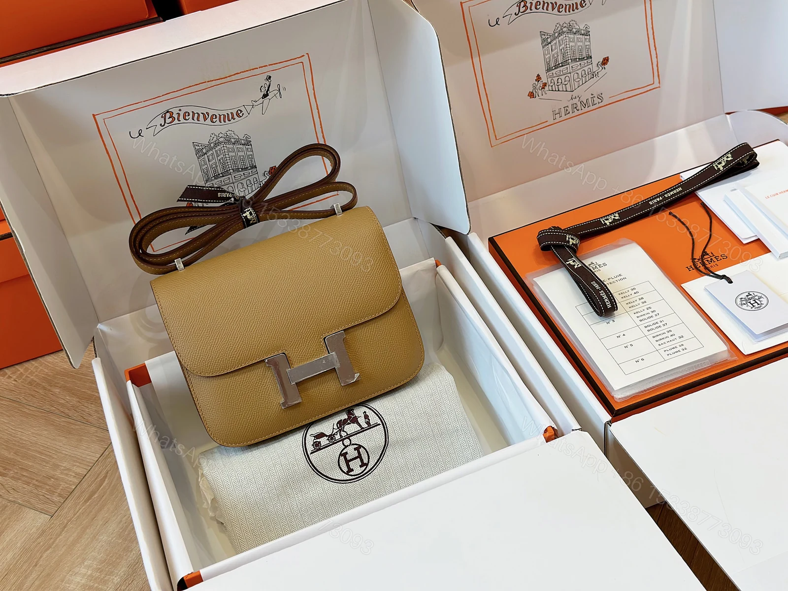View 2 of Hermes Constance 19 Brown Epson Leather Palladium Hardware