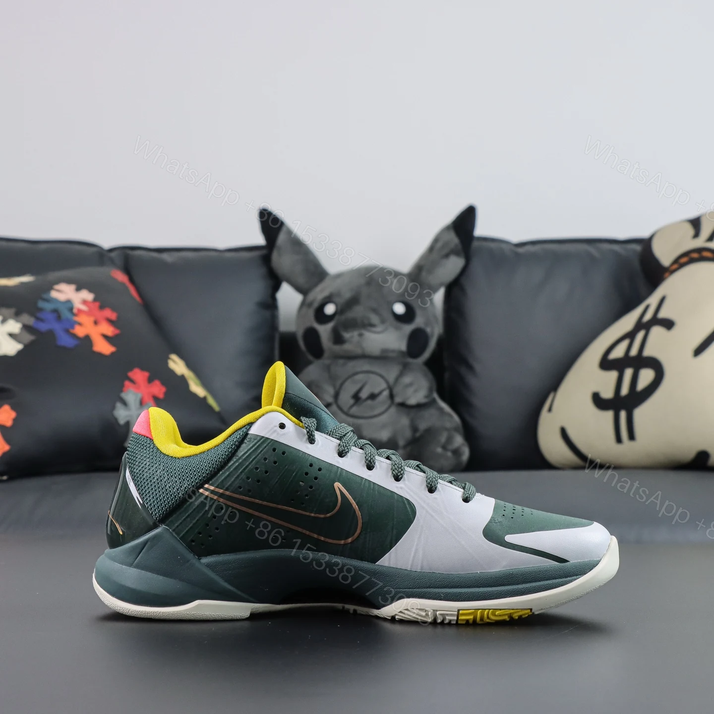 View 2 of Kobe 5 Protro “EYBL Forest Green” Reps
