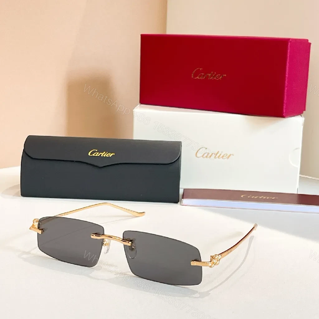 View 3 of Gold Tone Rimless Shield Sunglasses – Modern Luxury, All-Day Comfort